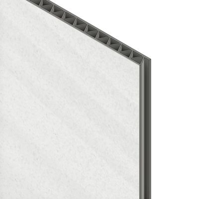 MODULAR SOLUTIONS PANELING&lt;br&gt;ALUMINUM PANEL WITH A CORRUGATED PLASTIC CORE 6MM SILVER (4&#39; X 8&#39;)